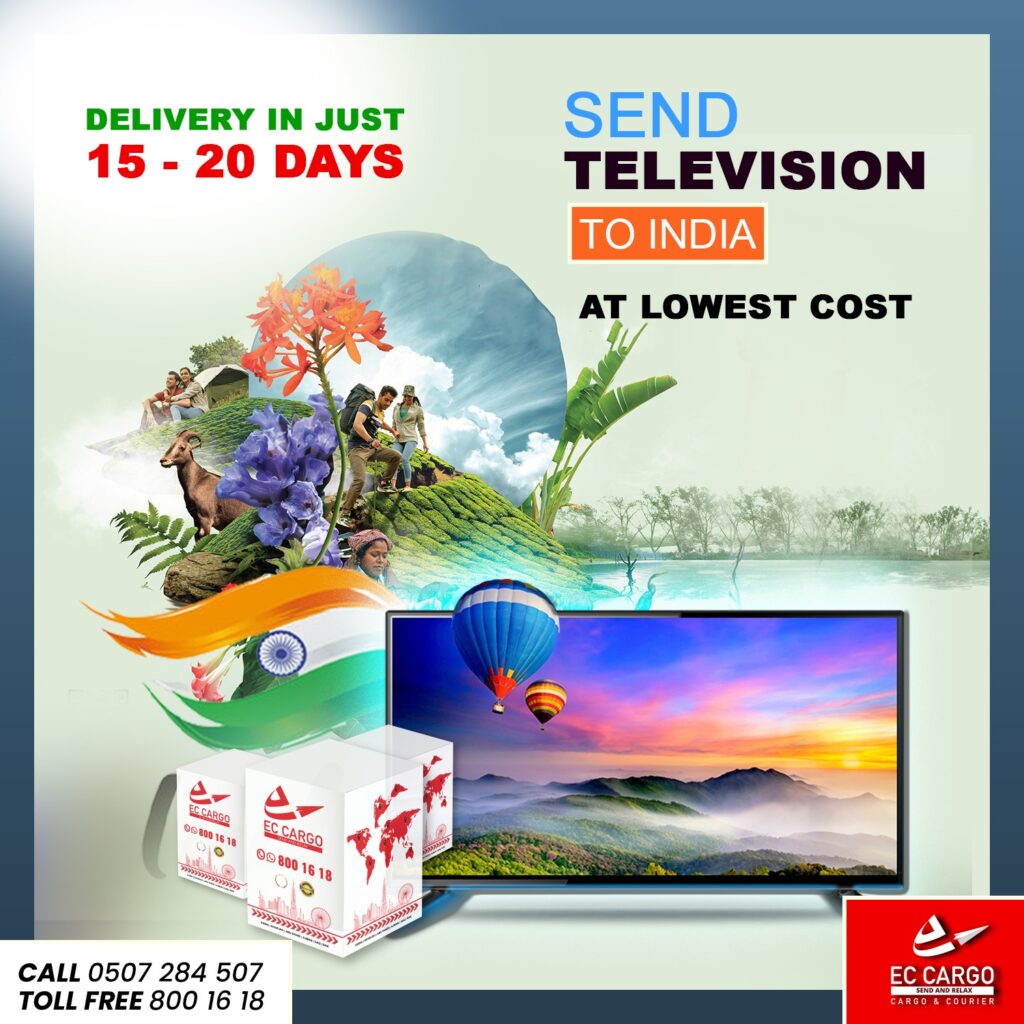 send television to india at lowest cost.